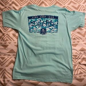 Teal Short-Sleeved Salt Life Shirt